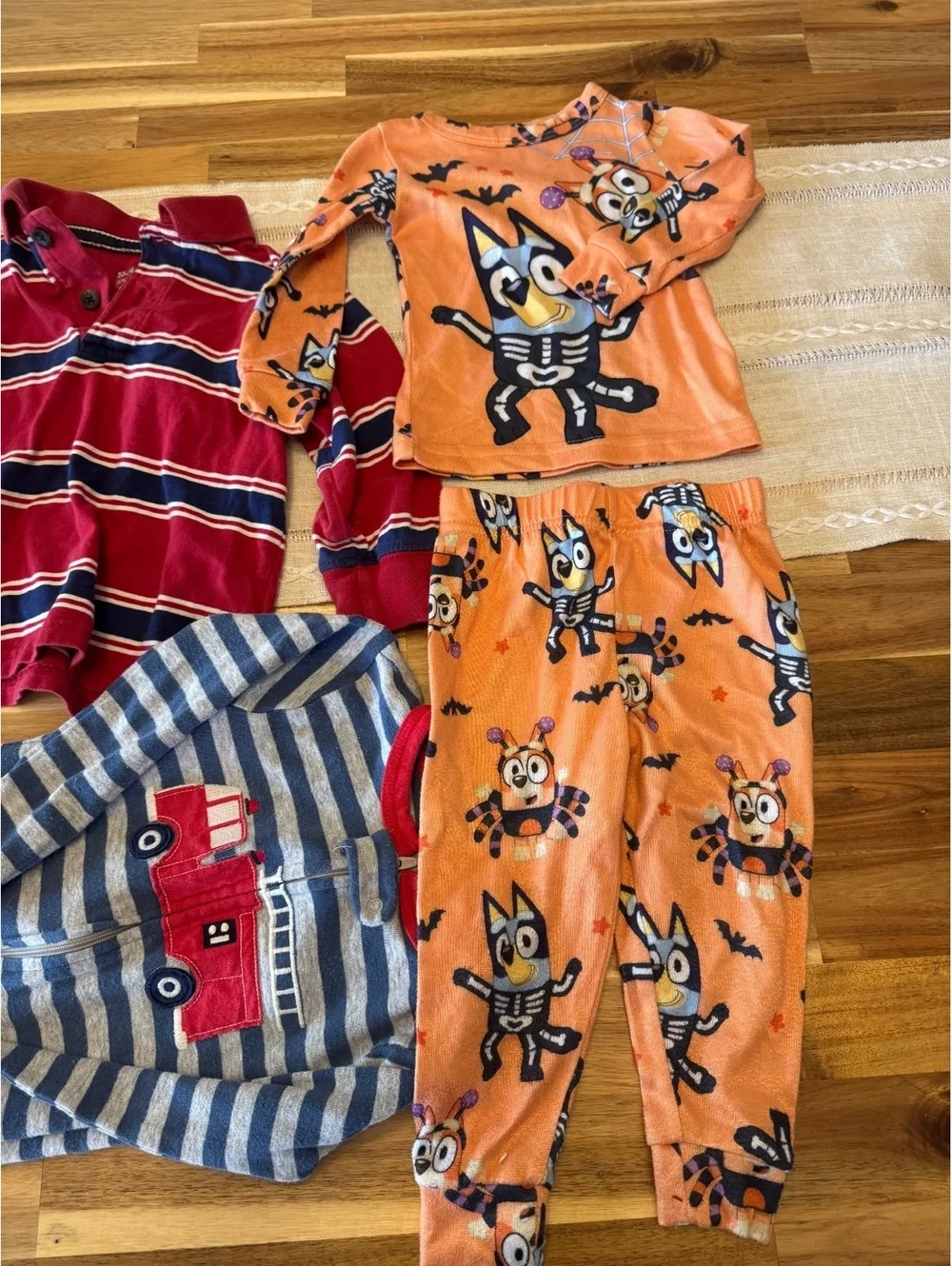 Boys 18-24 Month Fall Winter Clothing Bundle|Bluey Pajamas, and more! | 6 Pieces
